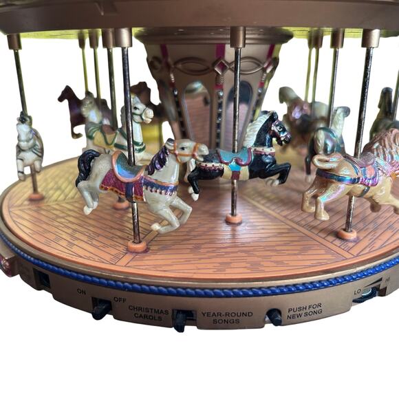 Mr Christmas Gold Label Collection World Fair Carousel no box Everything Works - Picture 5 of 7